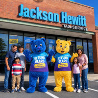 Jackson Hewitt Refund Bear Fur Mascot Costume