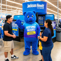 Jackson Hewitt Refund Bear Fur Mascot Costume