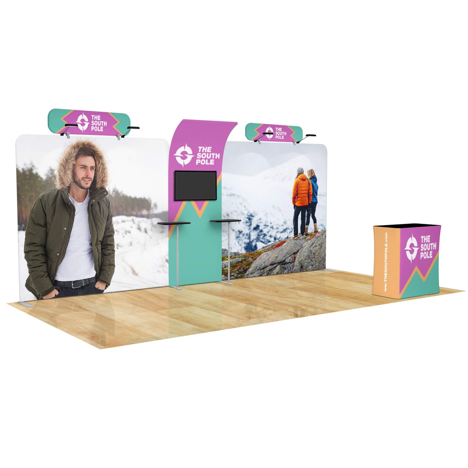 20ft Curved Media Wall Trade Show Booth 10M8020187