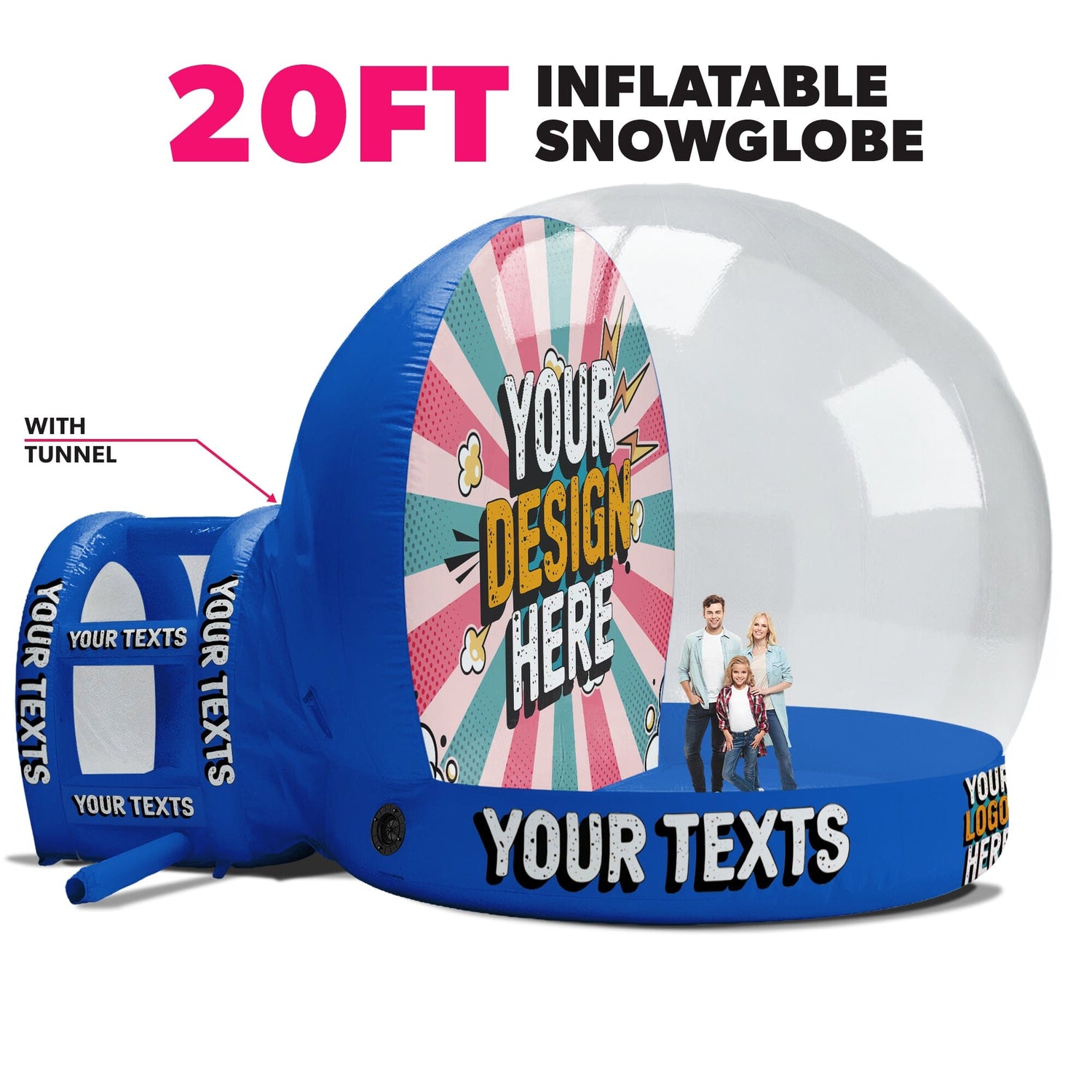 Light Blue / 20ft / + Add Tunnel