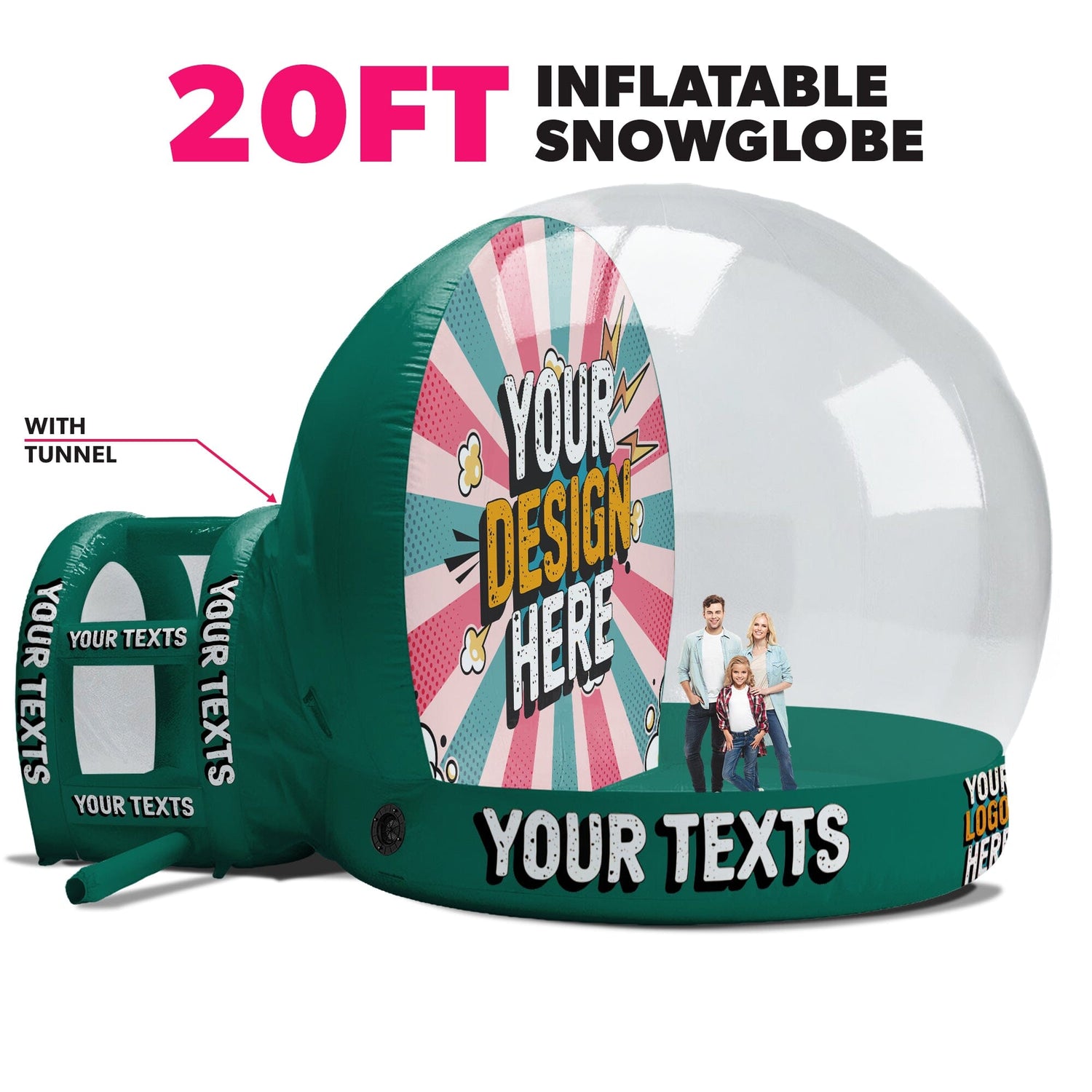 Teal / 20ft / + Add Tunnel