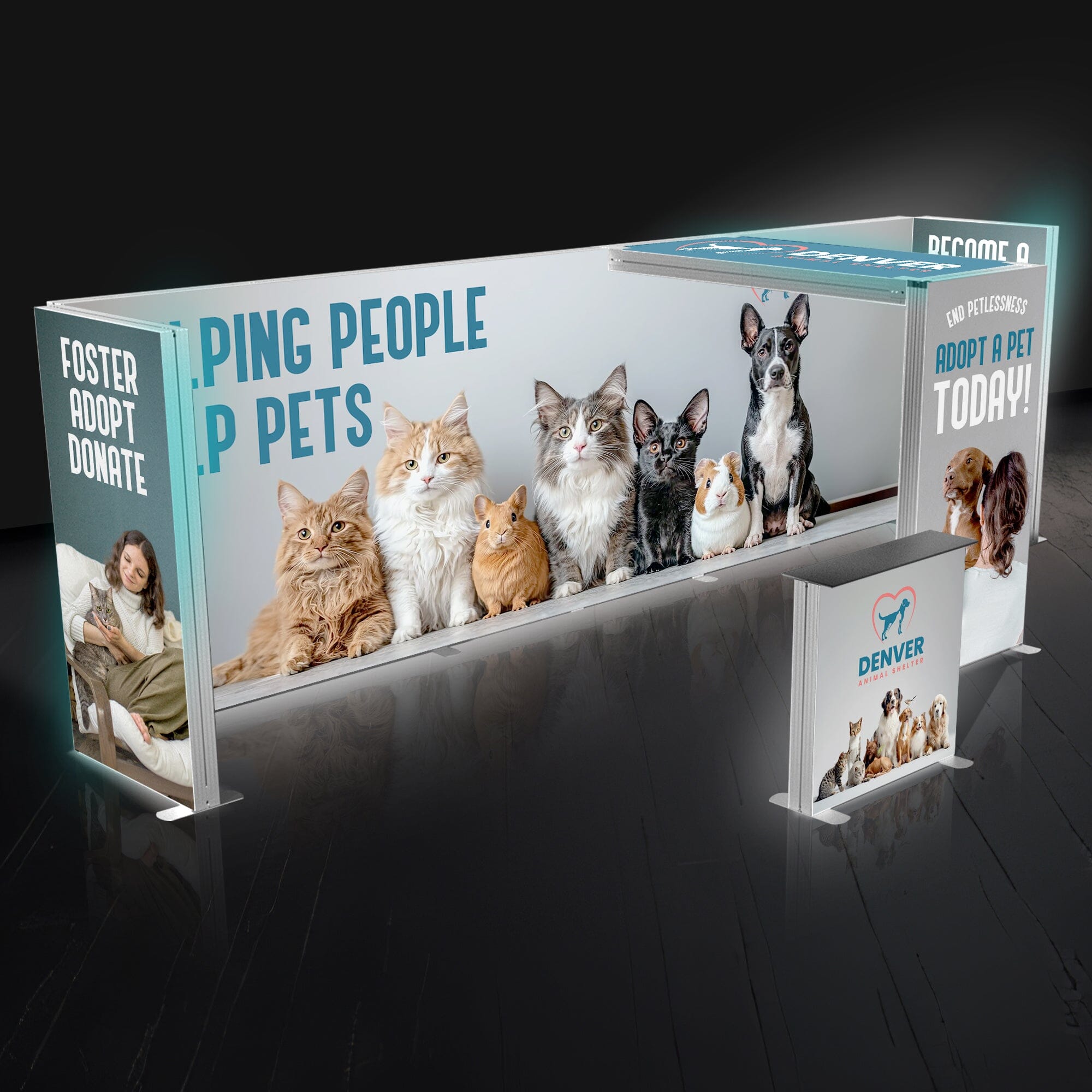 10x20 Backlit Single Archway SEG Trade Show Booth Display | LookOurWay