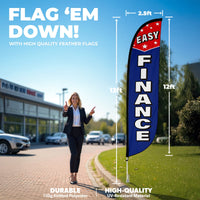 Easy Finance Feather Flag with Stars