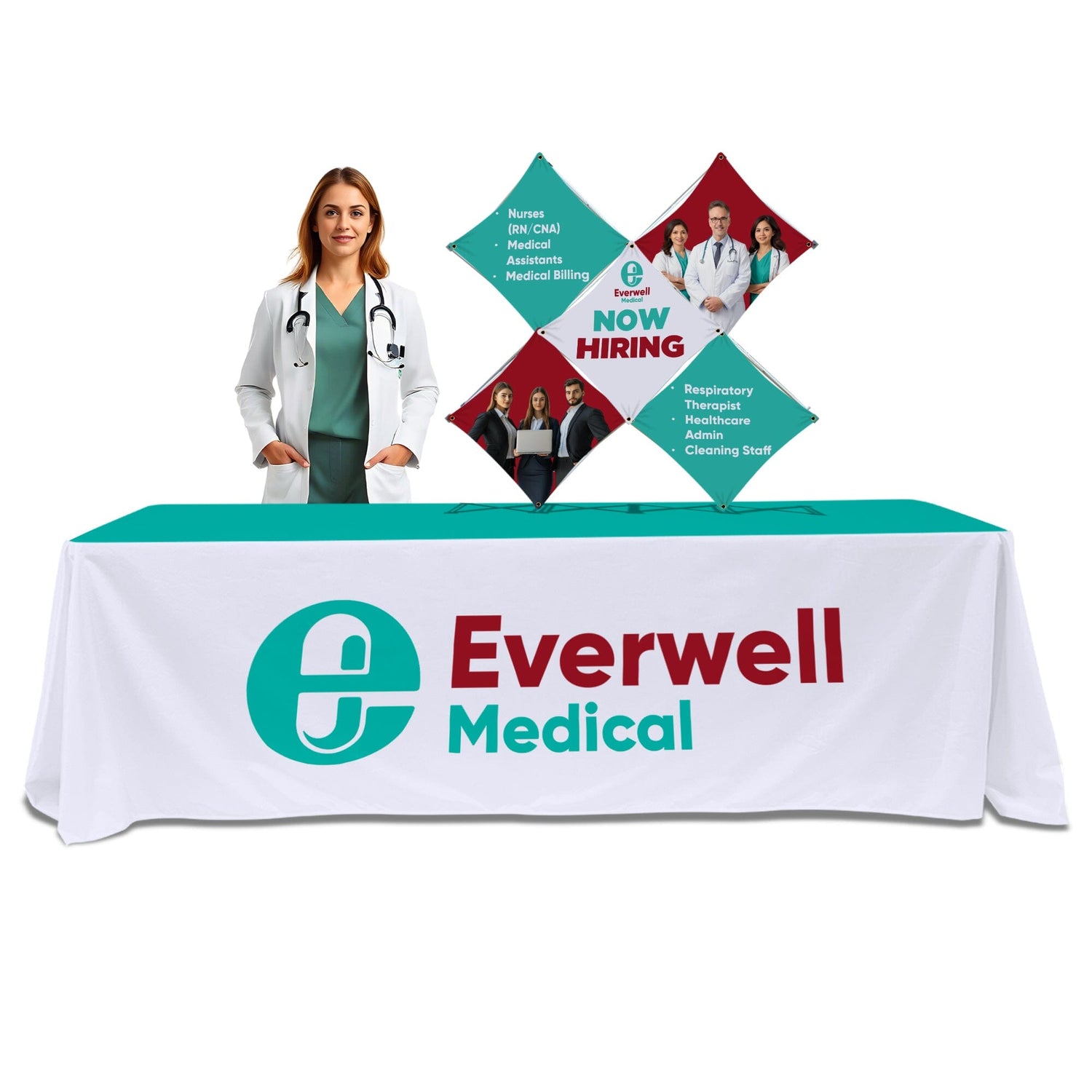 Complete Set w/ Hardware / 8ft Table Throw