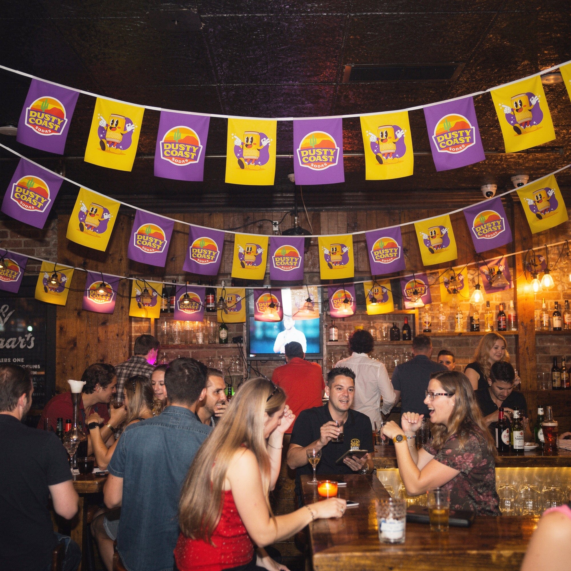 Custom Double-Sided Print String Pennant Flags