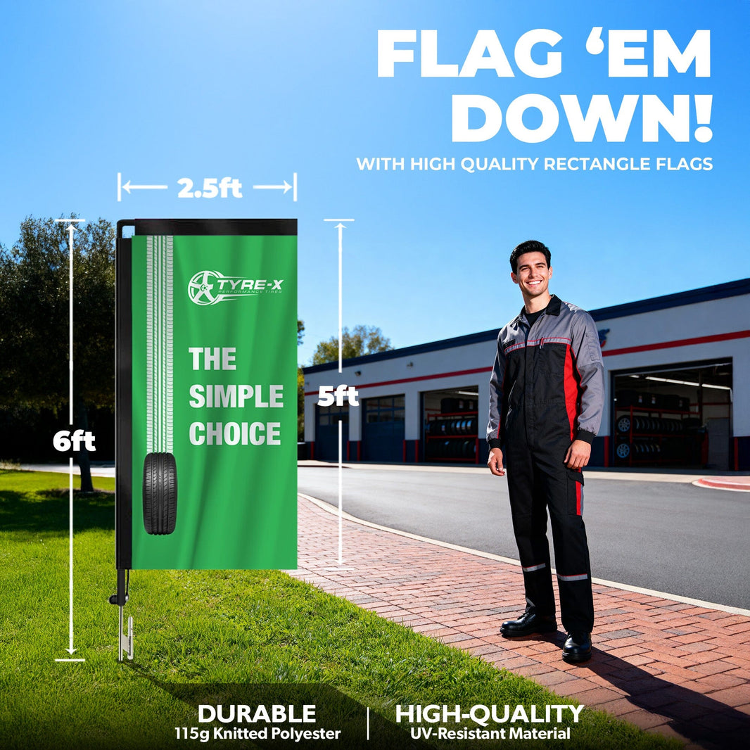 Custom Rectangle Banner Flags - Free Designs | LookOurWay