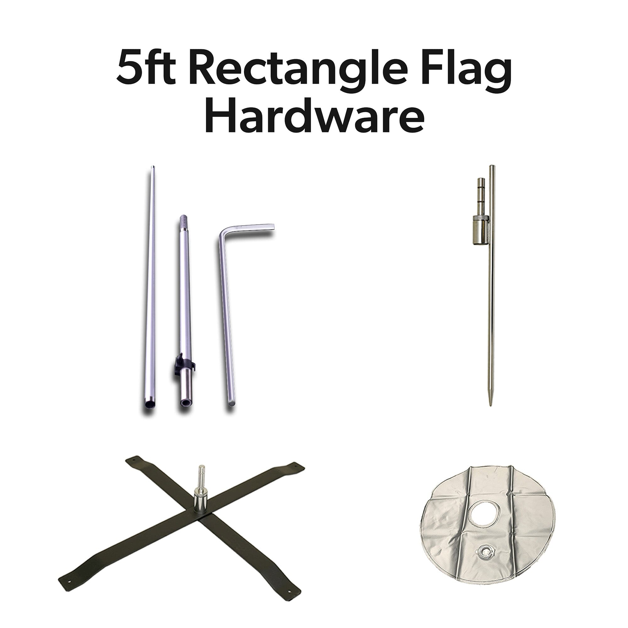 5ft Rectangle Flag Hardware – LookOurWay