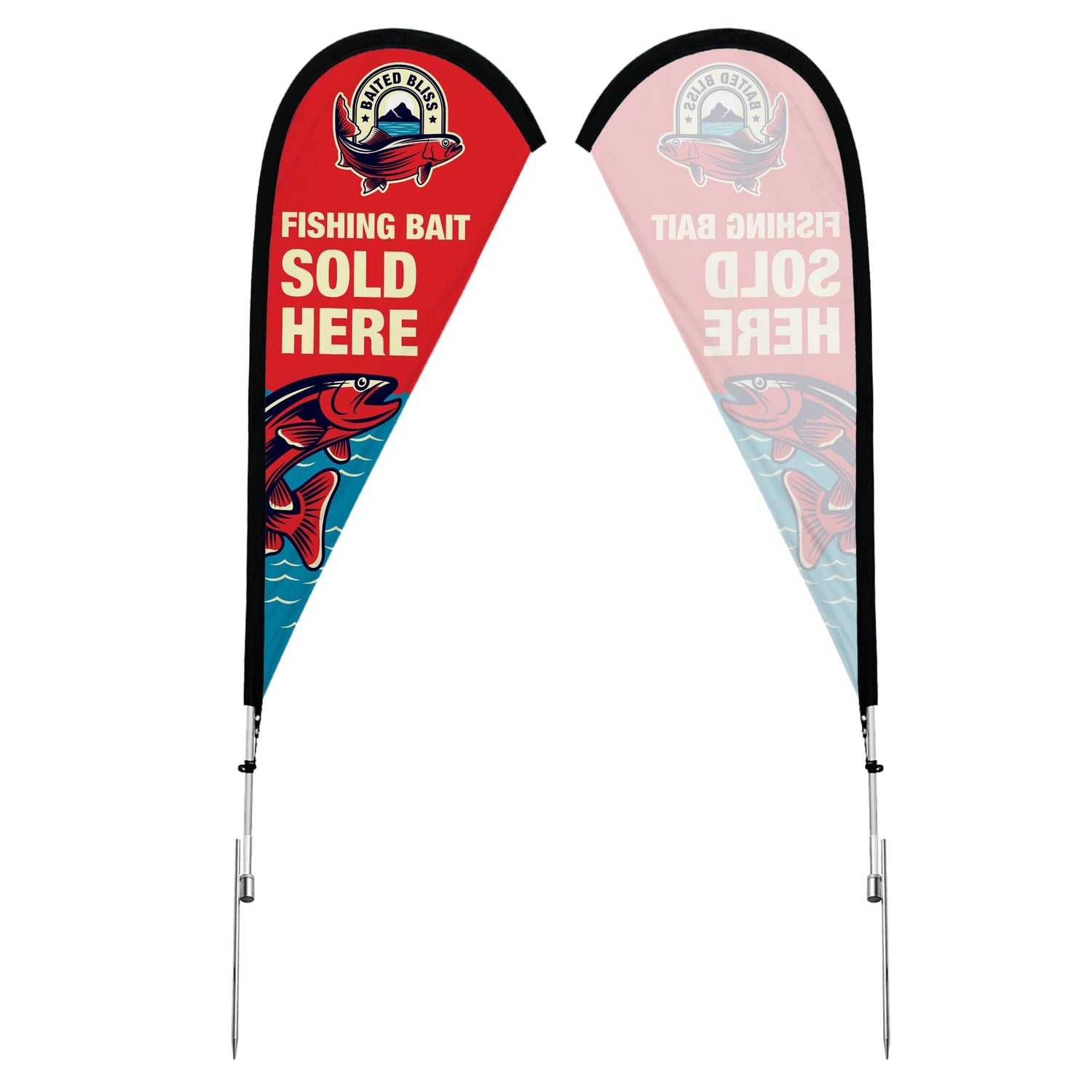 7ft / Single-Sided / Ground Spike Pole Set