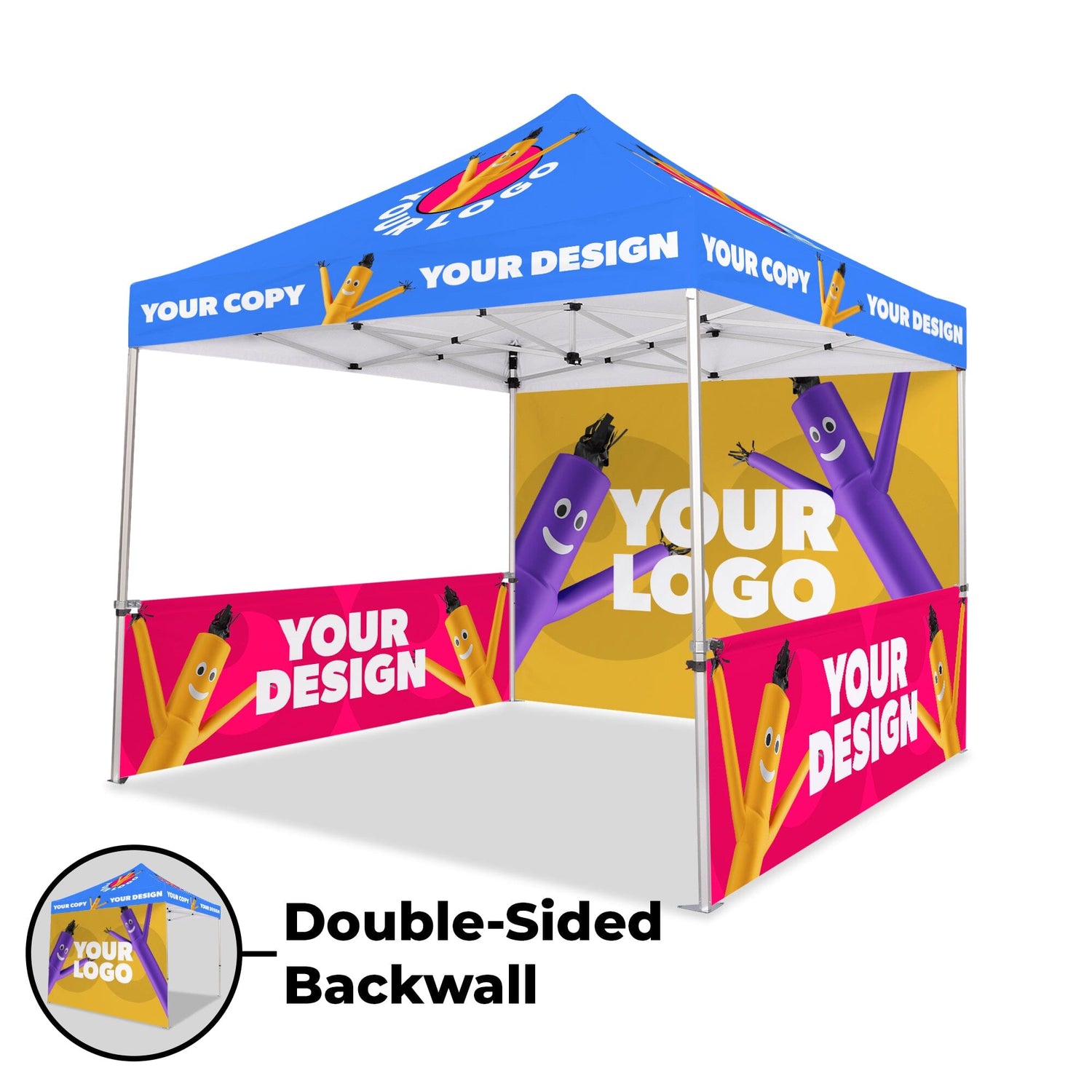 Canopy Top + Frame / Double-Sided Walls / No Table Cover