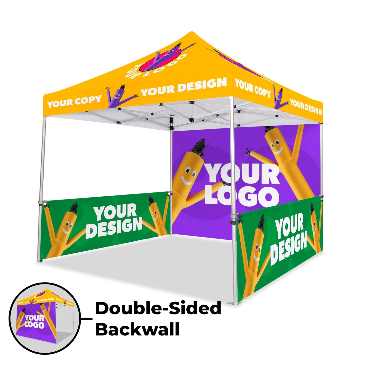 Canopy Top + Frame / Double-Sided Walls / No Table Cover