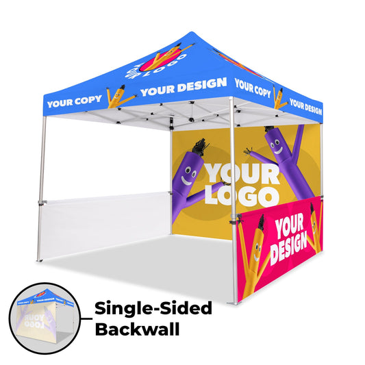 Canopy Top + Frame / Single-Sided Walls / No Table Cover
