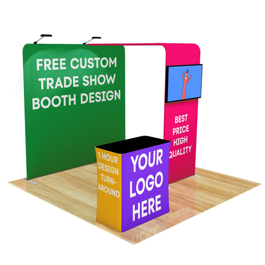 8ft FastZip™ Custom Trade Show Booth 10M8020318