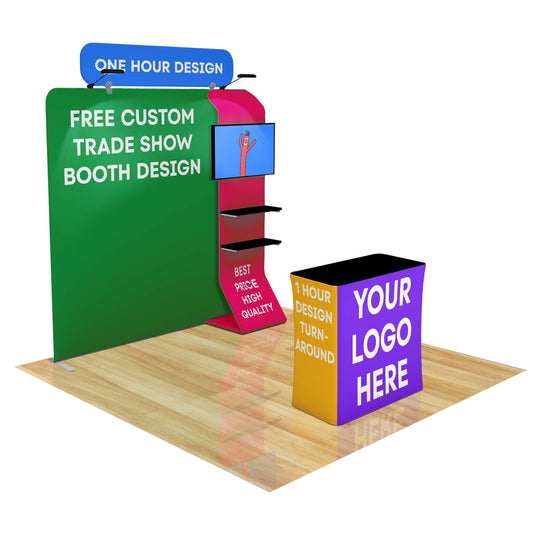 8ft FastZip™ Custom Trade Show Booth 10M8020316