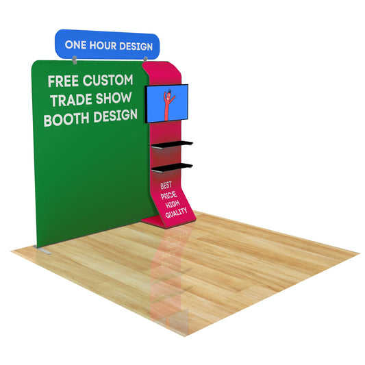 8ft FastZip™ Custom Trade Show Booth 10M8020305
