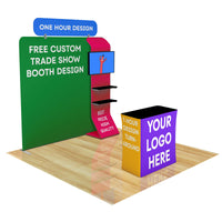 8ft FastZip™ Custom Trade Show Booth 10M8020315