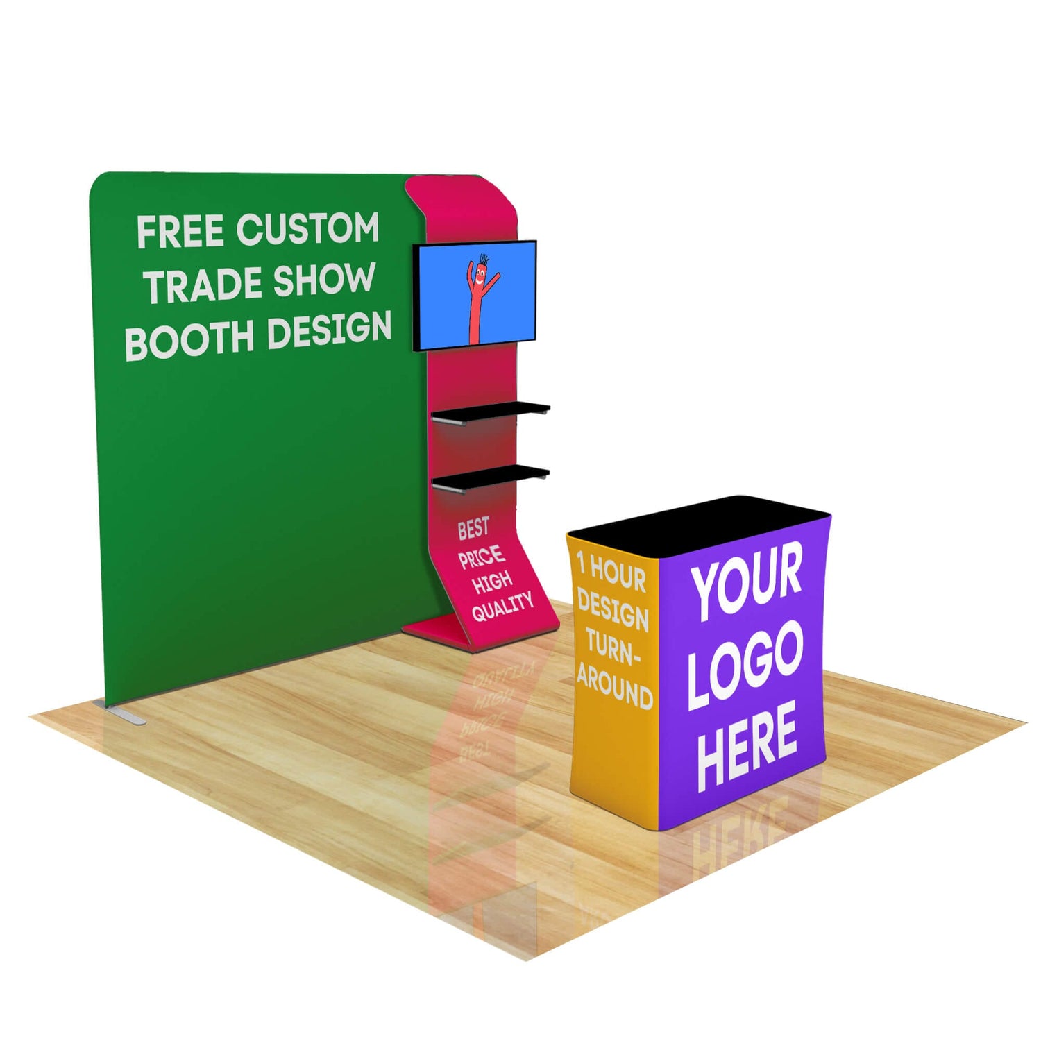 8ft FastZip™ Custom Trade Show Booth 10M8020313