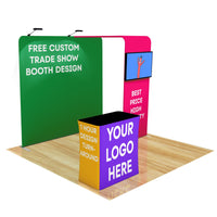 8ft FastZip™ Custom Trade Show Booth Builder