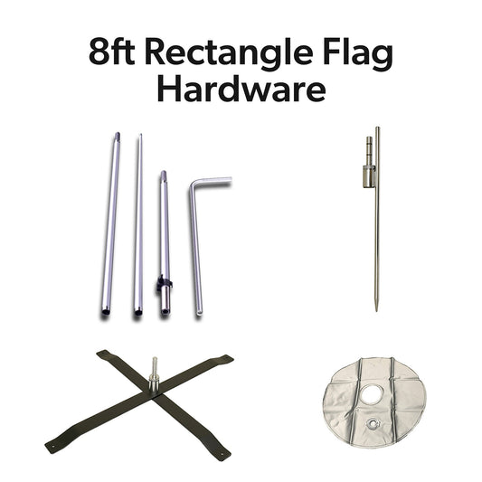 8ft Rectangle Flag Hardware