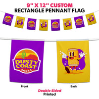 Custom Double-Sided Print String Pennant Flags