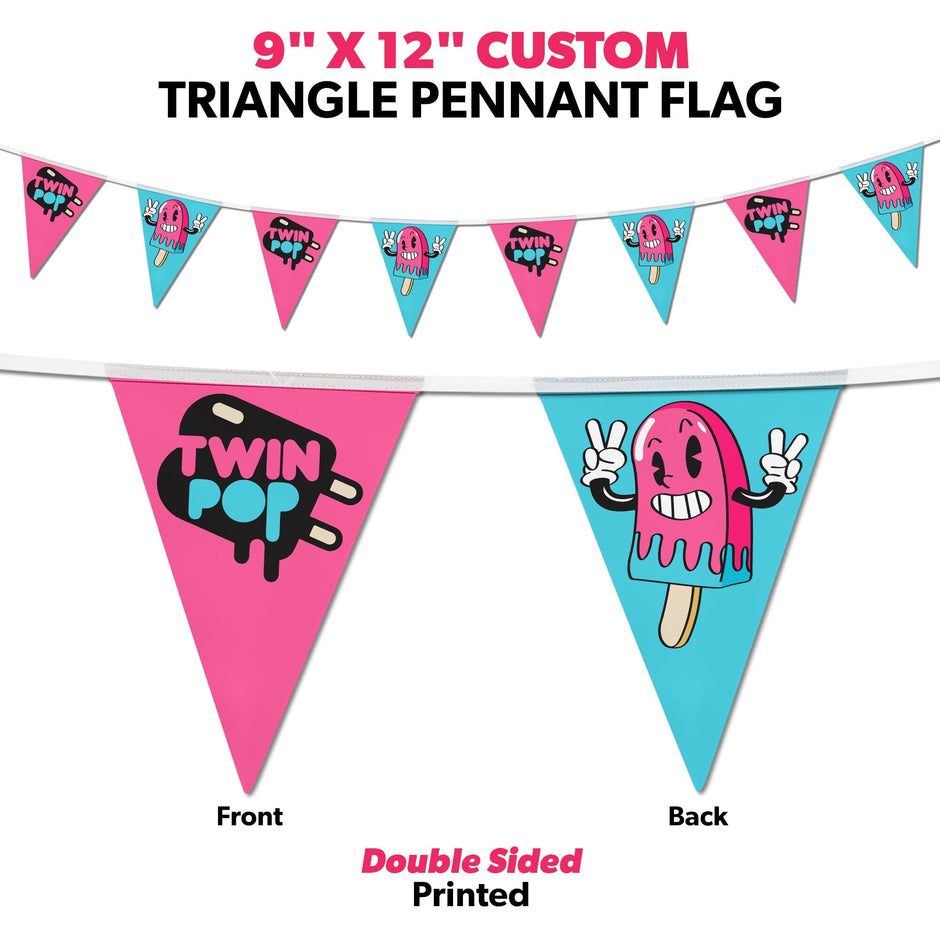Custom String Pennant Flags | Custom Pennant Banners & Triangle Flags ...