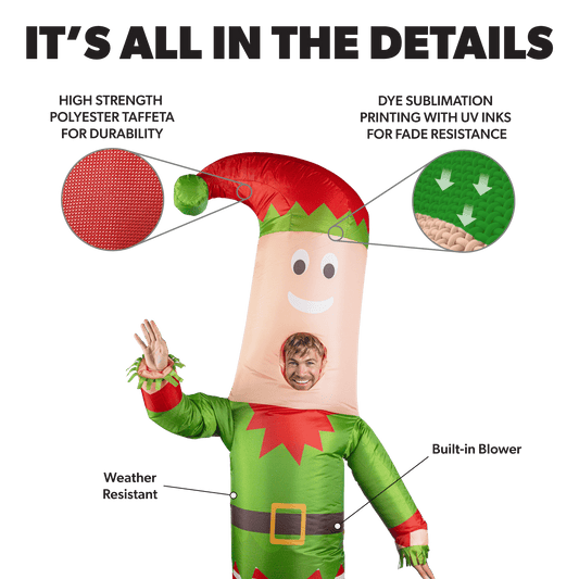 Air Dancers® Inflatable Tube Man "Elf" Costume 