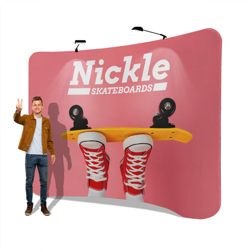 Custom Curved Tension Fabric Backdrop Display