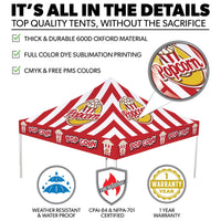 Custom Canopy Tent with Back Wall