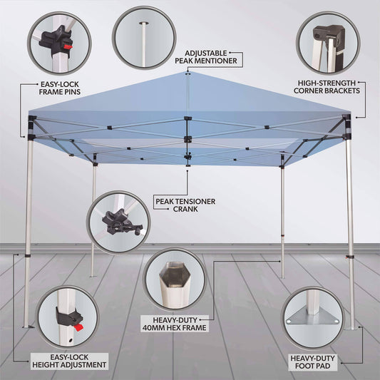 10x10 Custom Canopy Tent w/ Back Wall