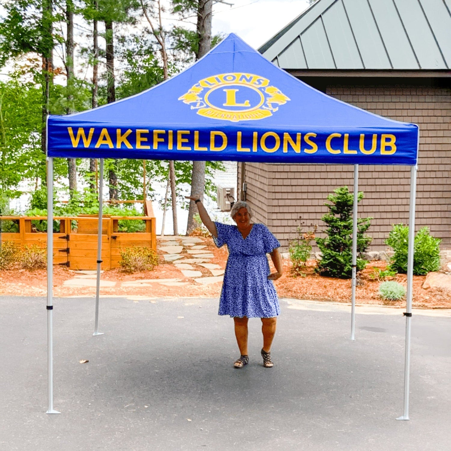 Custom Canopy Tent with Full Back Wall, Half Side Walls & Table Cover – LookOurWay