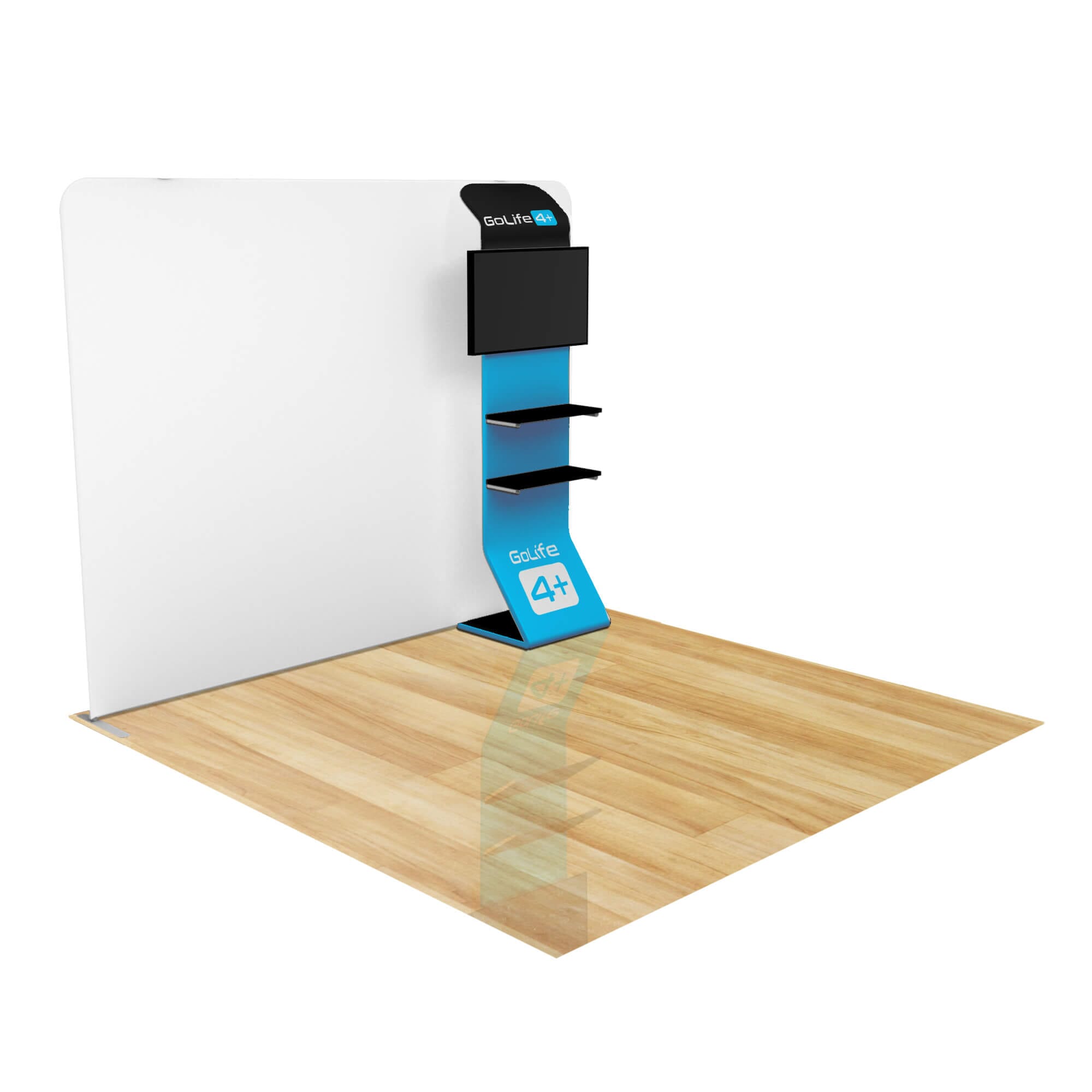 FastZip™ Waterfall Shelving w/ Media Mount Add-on – LookOurWay