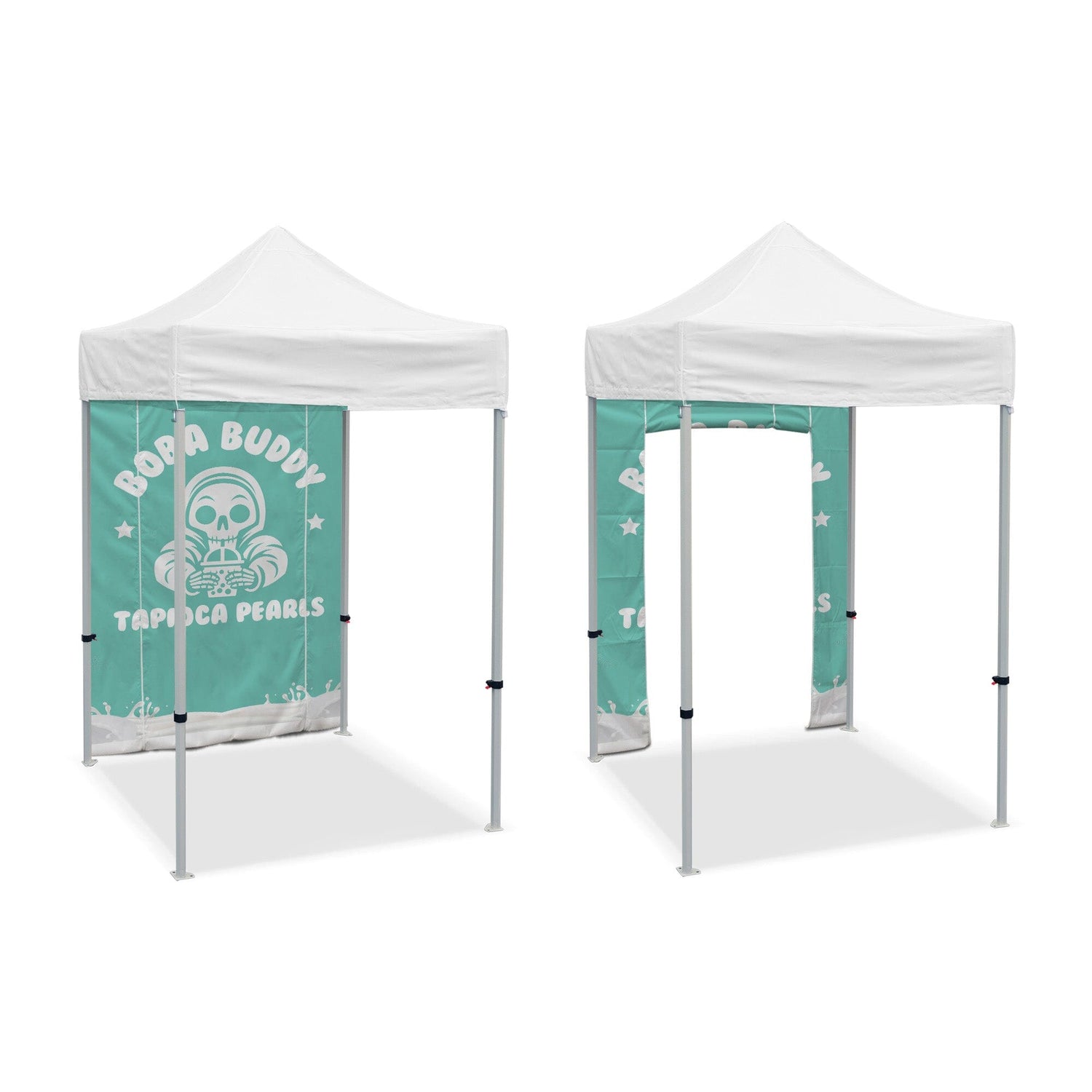 food stand tent Custom Food Concession Full Back Wall w/ Roll-Up Door – LookOurWay