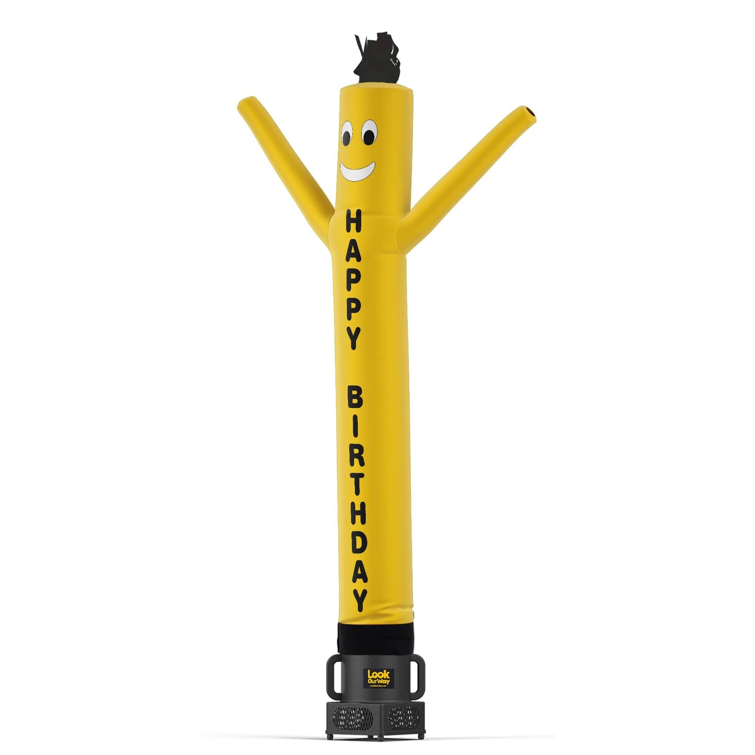 Happy Birthday Yellow Air Dancers® Inflatable Tube Man 6ft 