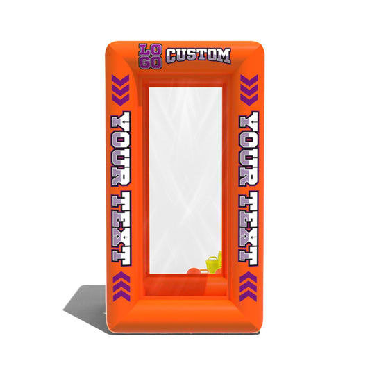 XL (12ft Tall) / Orange / Clear Back Wall