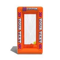 XL (12ft Tall) / Orange / Clear Back Wall