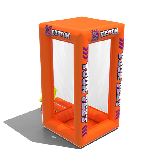 XL (12ft Tall) / Orange / Clear Back Wall