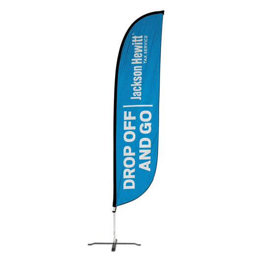 12ft Feather Flag - Jackson Hewitt - Drop Off Service