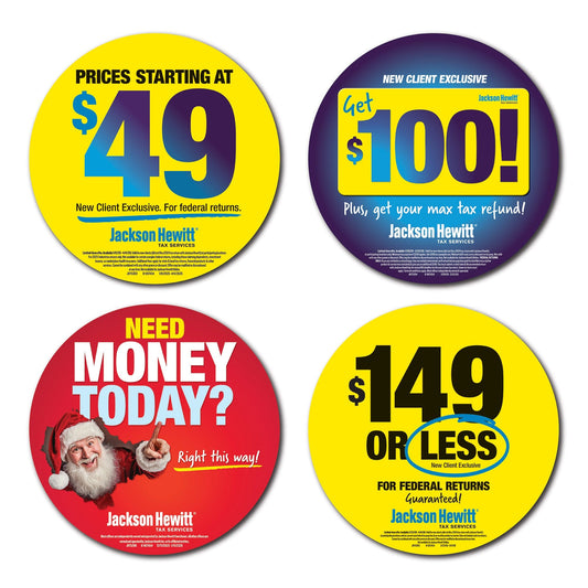 Jackson Hewitt Promotional Gobo Lenses (set of 4)