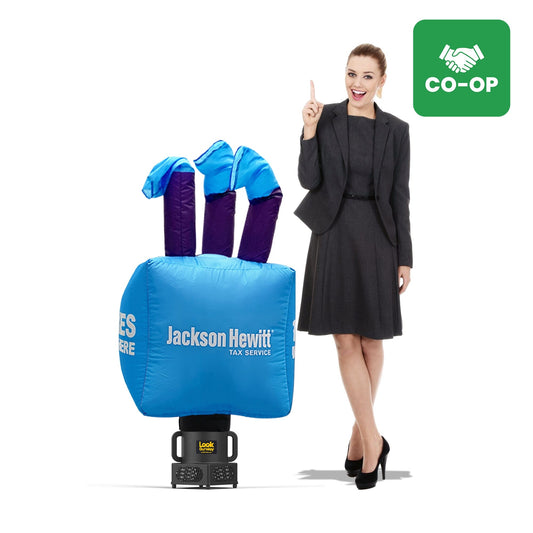 Jackson Hewitt "Air Squid" Inflatable Tube Dancer Box