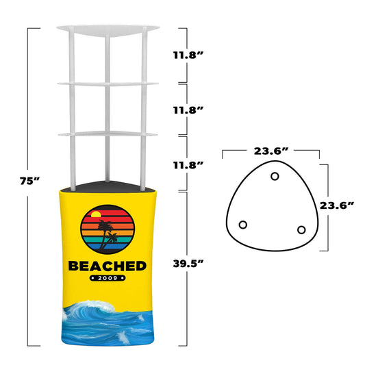 Fastzip™ Trade Show Booth Display w/ Triangle Shelving