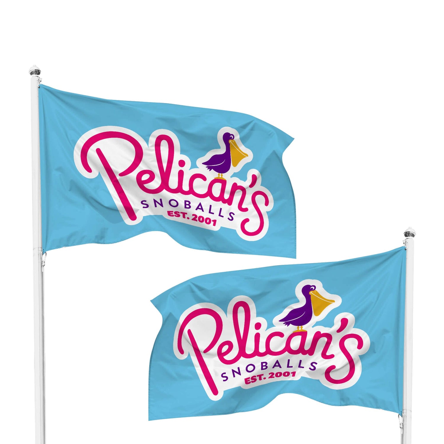 Pelicans Snoballs Pole Flag - 3ft X 5ft 10M1200500