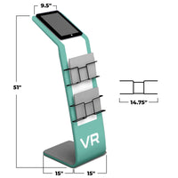 Trade Show Display Tower w/ Triangle Shelving & Media Stands Fastzip™