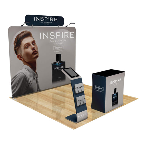 Trade Show Booth with Media Stand