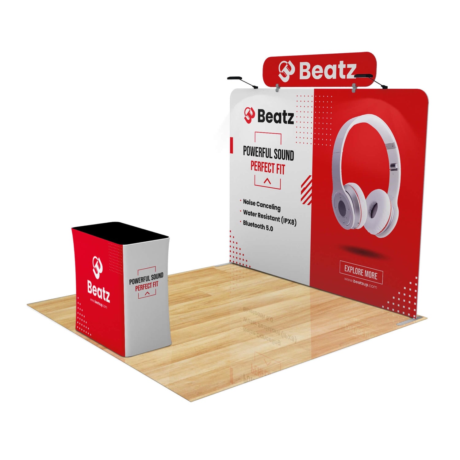 10ft EZ-ZIP Straight Trade Show Booth 