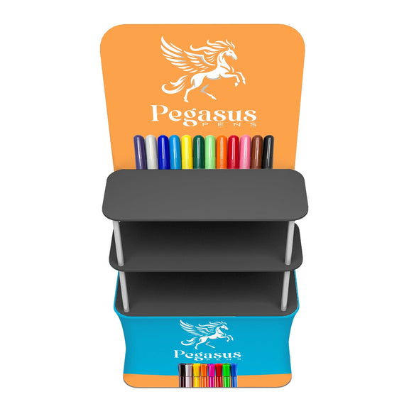 Fastzip™ Trade Show Shelving Display w/ Back Wall – LookOurWay