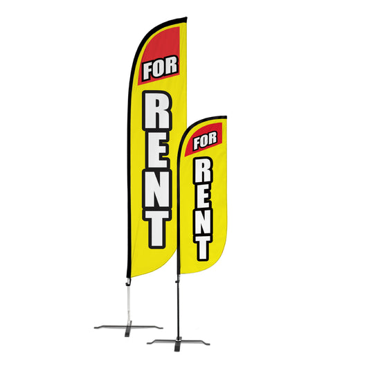 For Rent Feather Flag