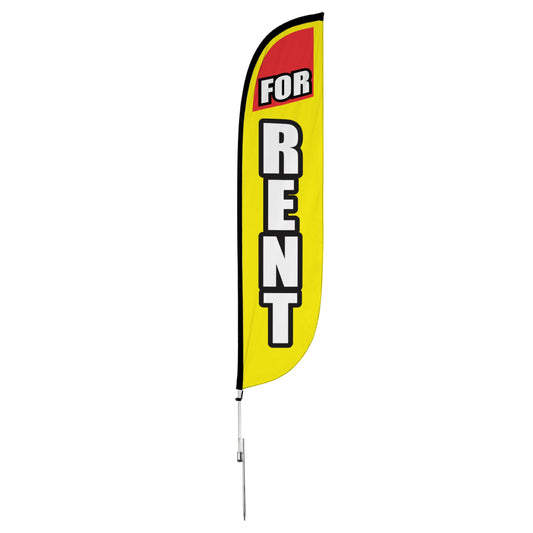 For Rent Feather Flag