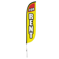 For Rent Feather Flag