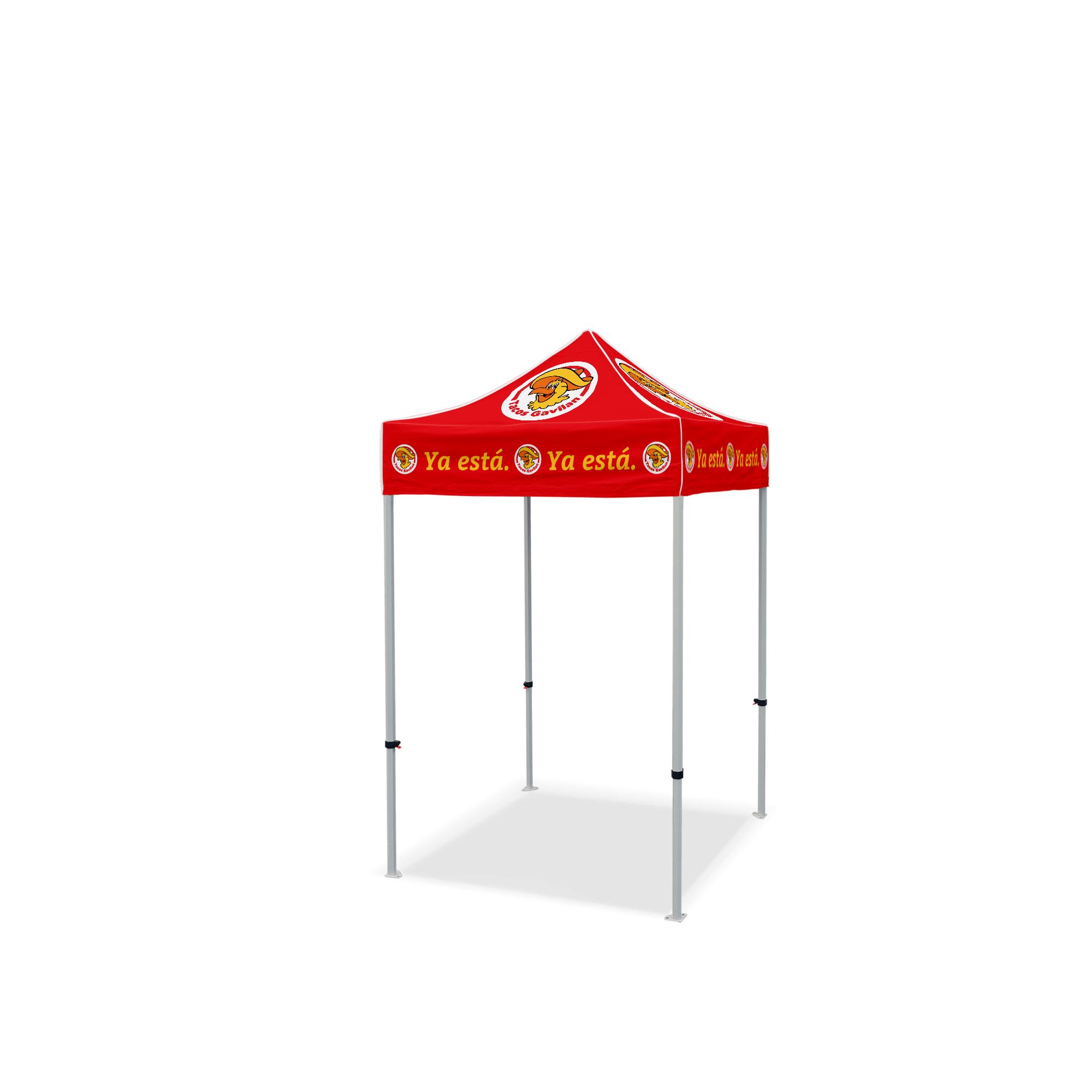 Custom Canopy Tent with Full Back Wall, Half Side Walls & Table Cover