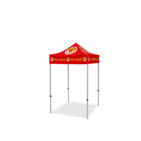 Custom Canopy Tent with Full Back Wall, Half Side Walls & Table Cover