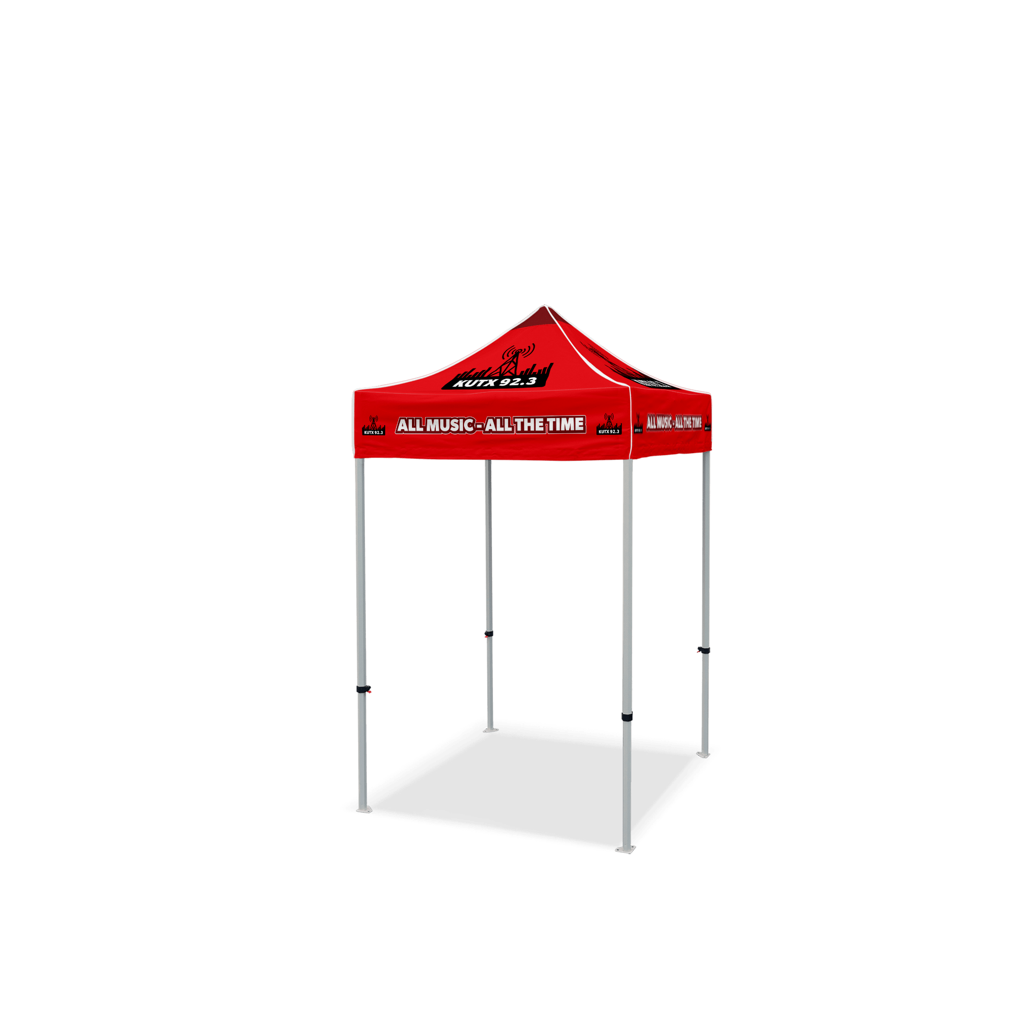Custom Canopy Tent with Full Back Wall, Half Side Walls & Table Cover